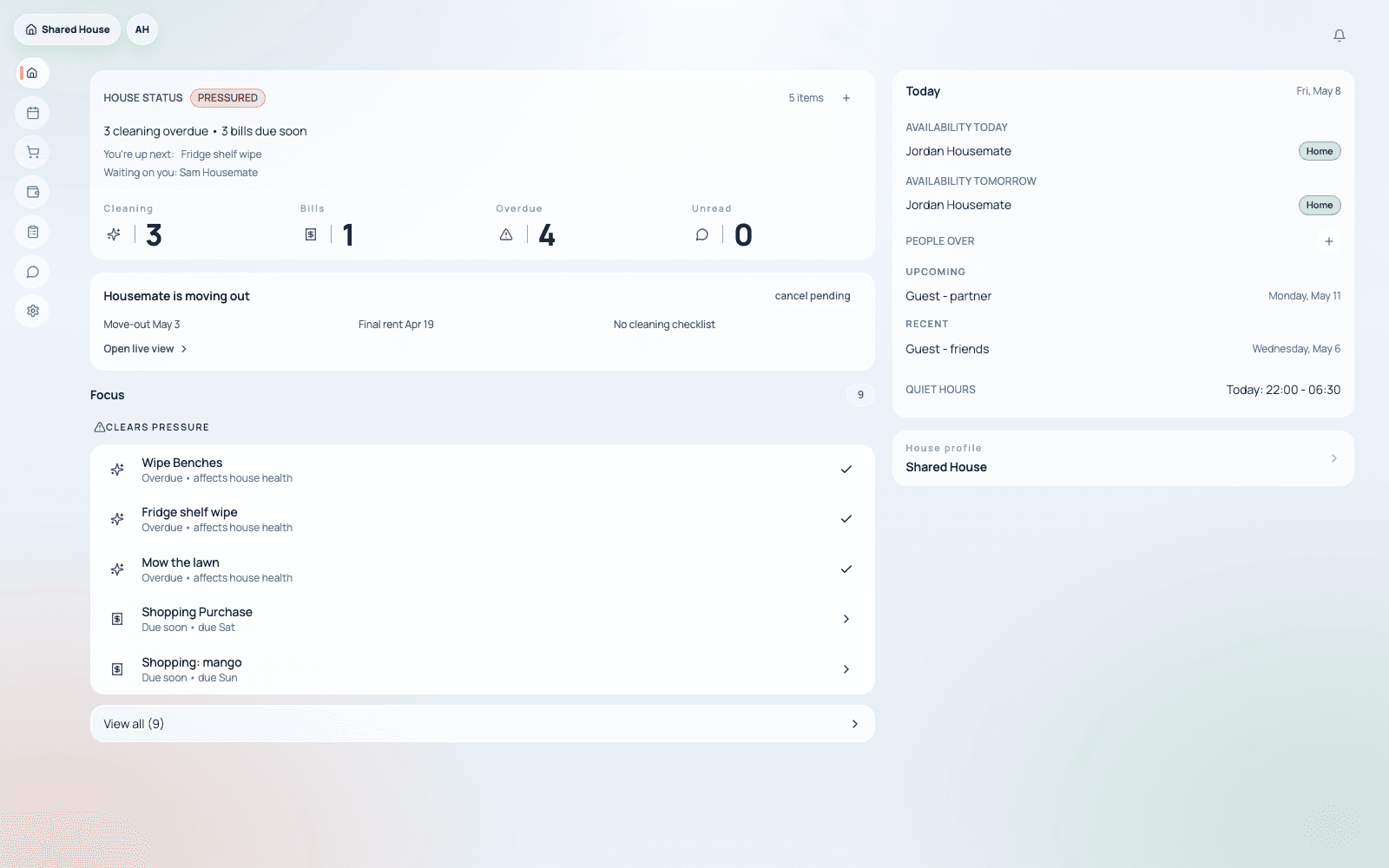 Calendar & Availability product screenshot for People-over moments