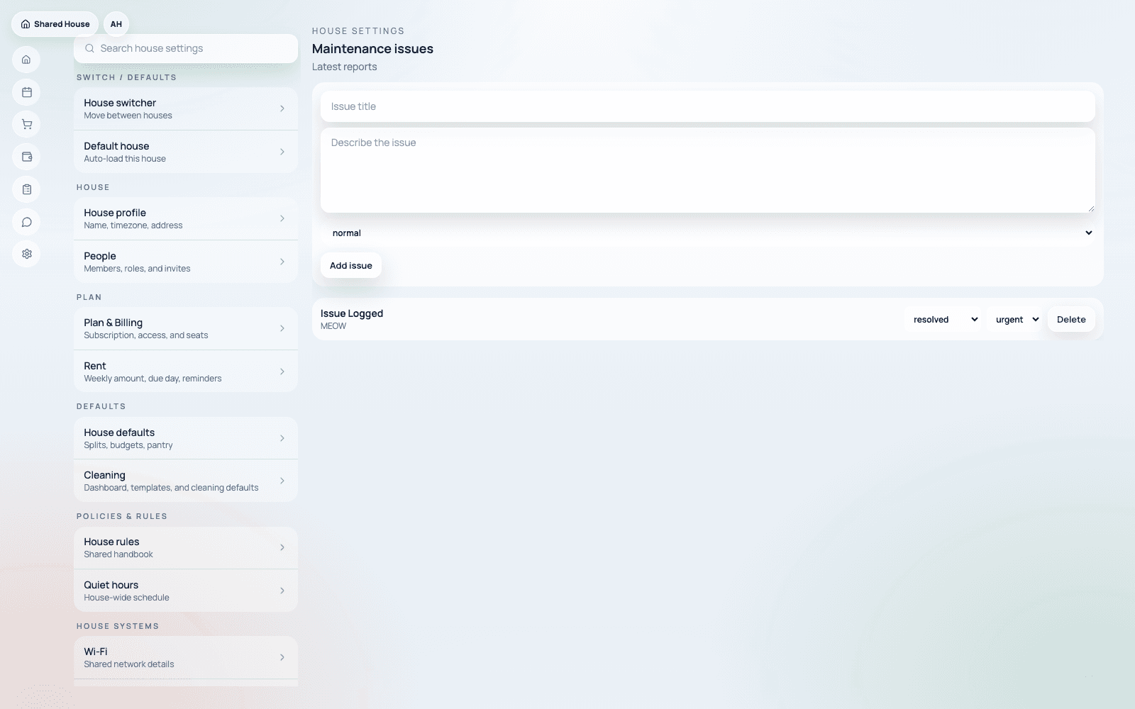 House Info & Records product screenshot for Shared references