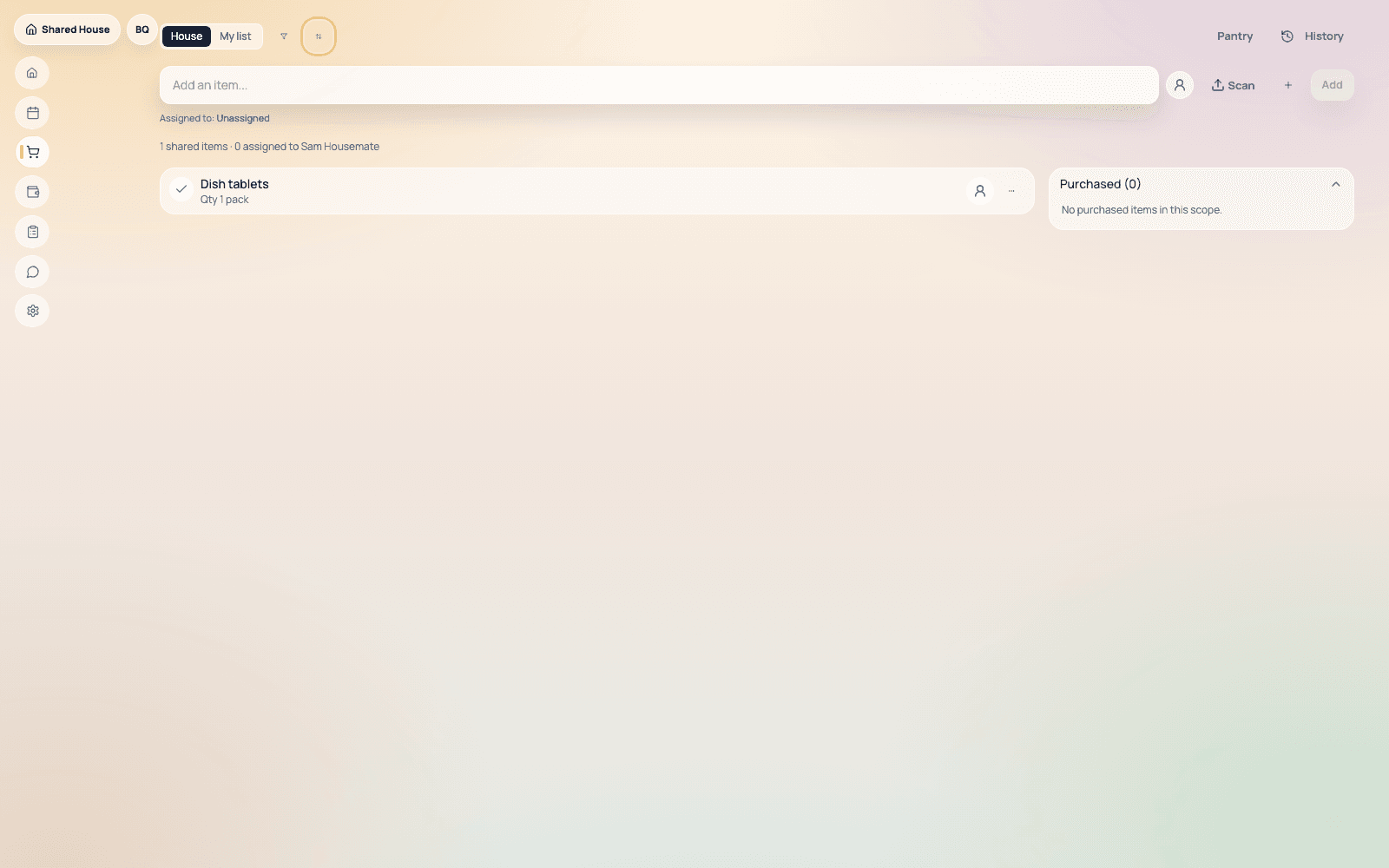 Shopping Lists product screenshot for One practical shop