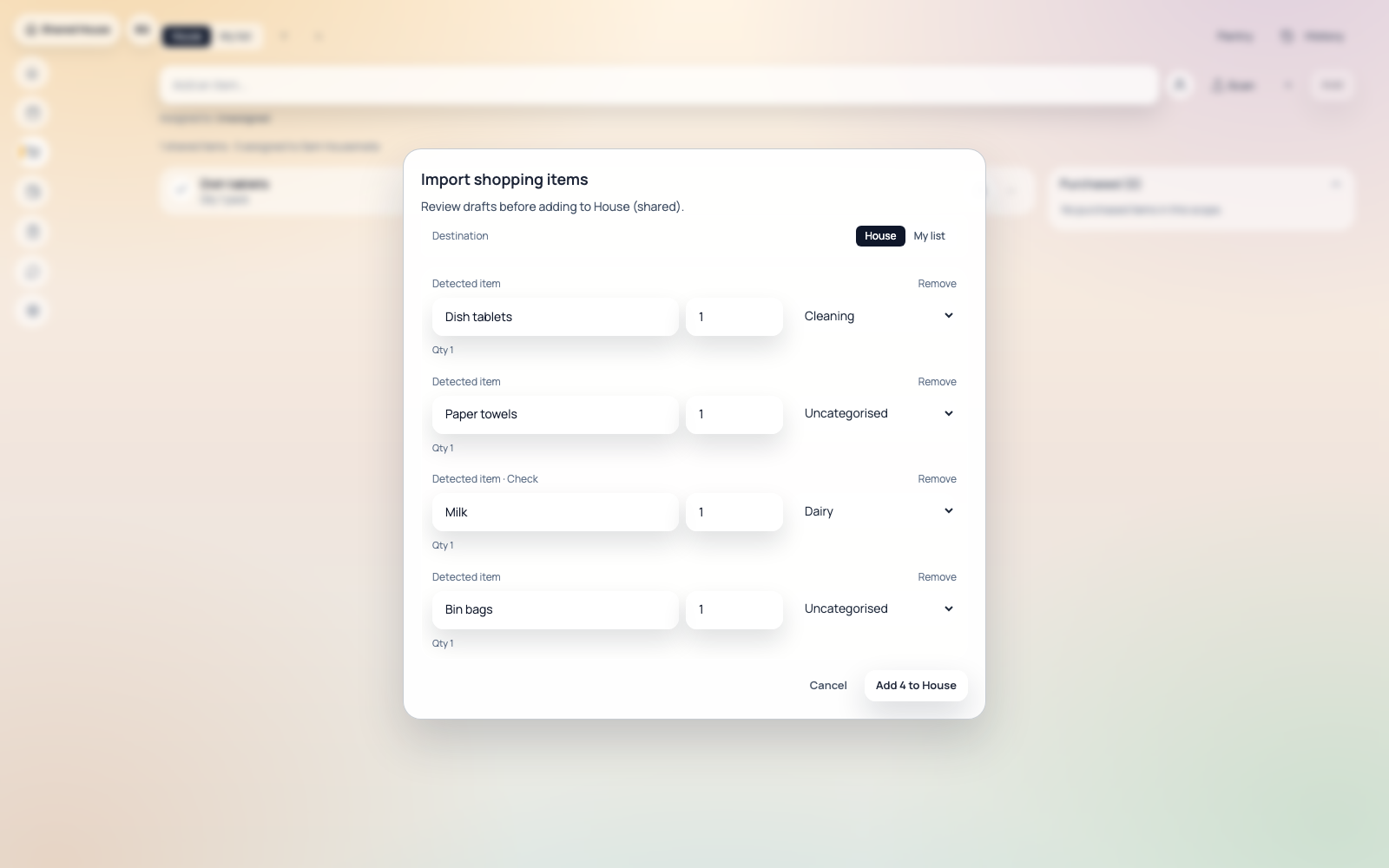 Shopping Lists product screenshot for Claim what you'll buy