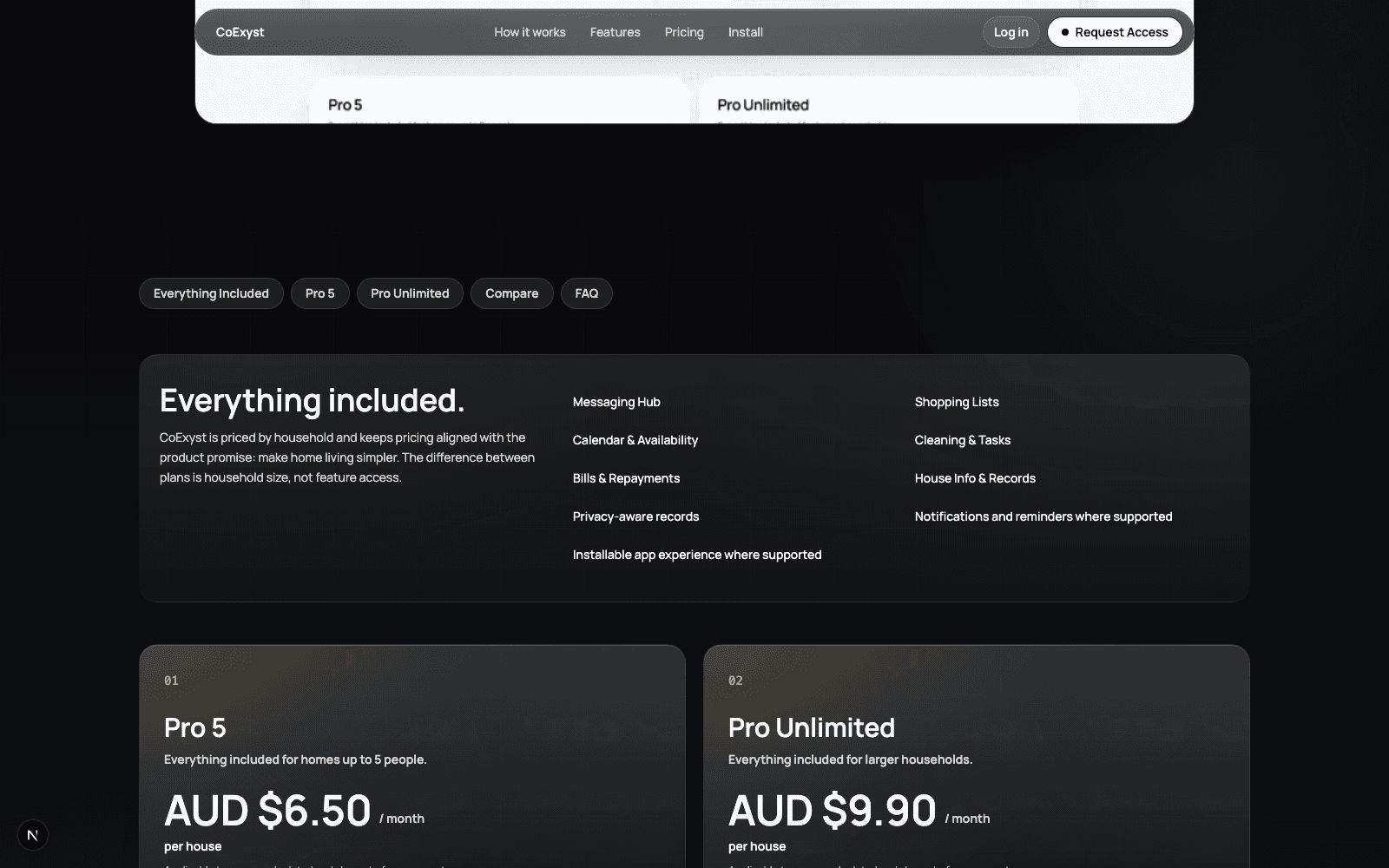 CoExyst pricing overview